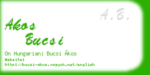akos bucsi business card