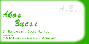 akos bucsi business card